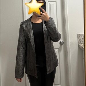 Stylish Gray Snakeskin blazer